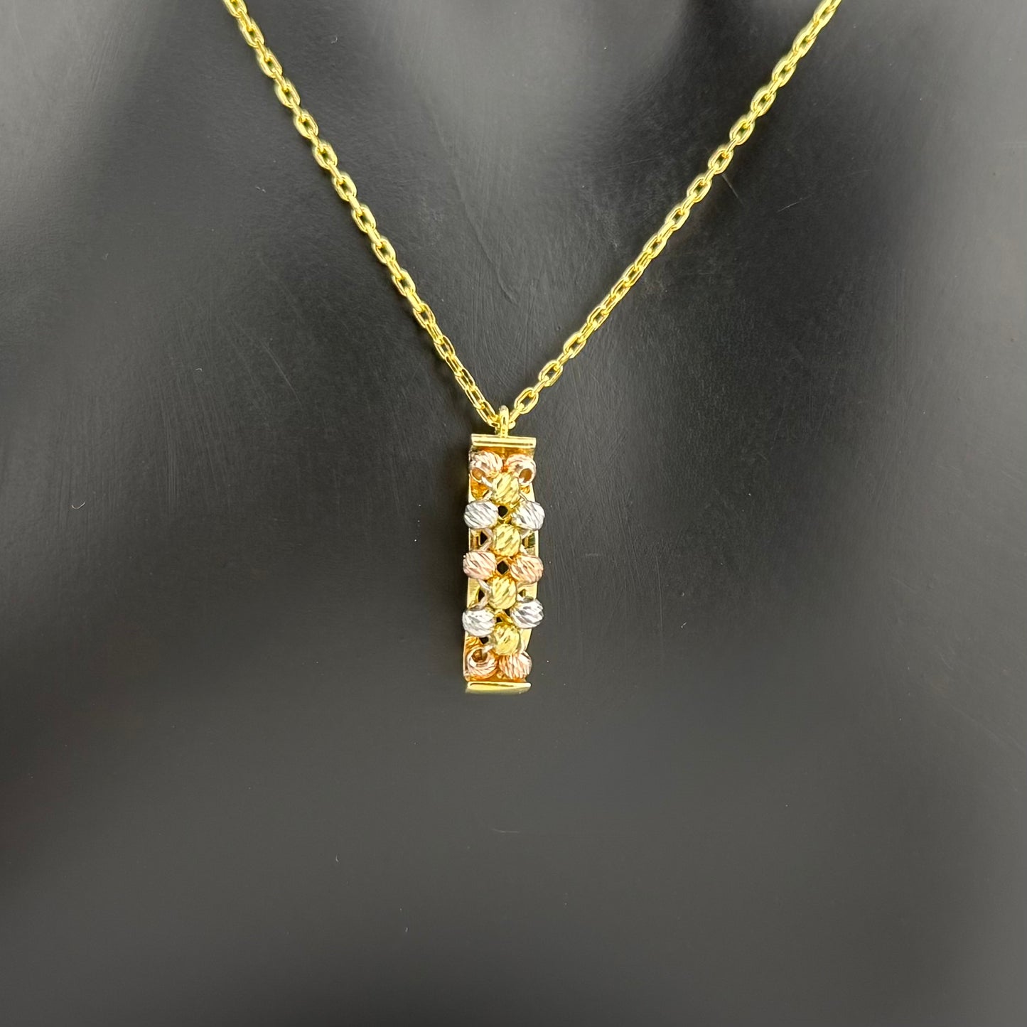 Parure dorée trois pièces en Argent 925