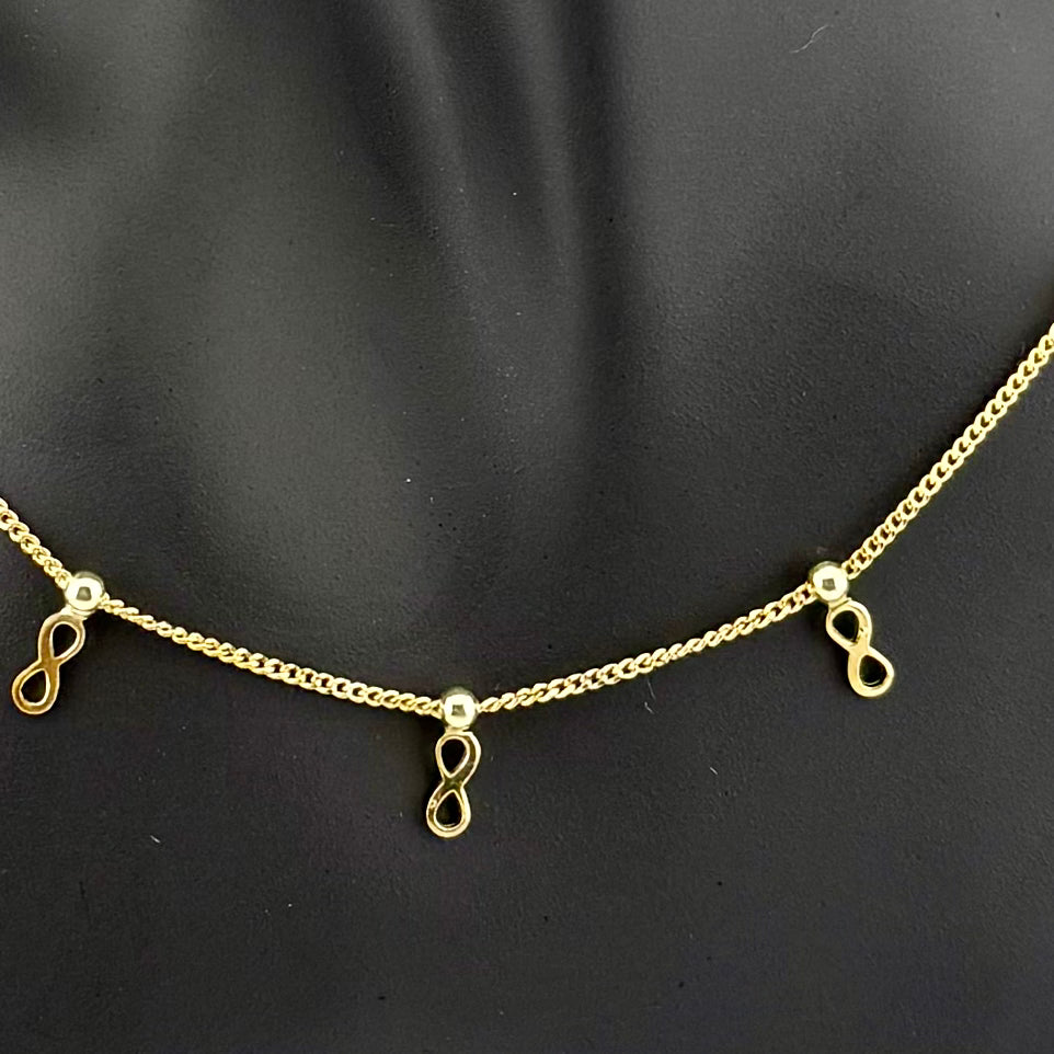 Collier infinité en Argent 925 Dorée