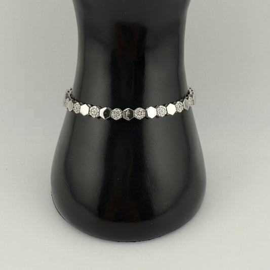 Bracelet en Argent 925 et Argent Dorée Oreen