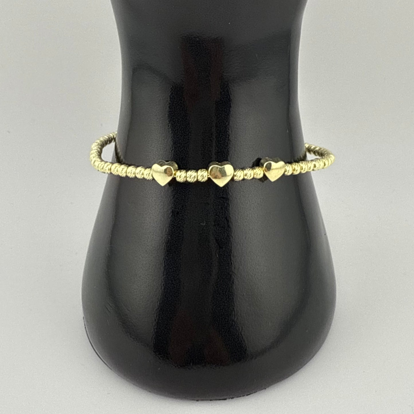 Bracelet cœurs dorés en Argent 925