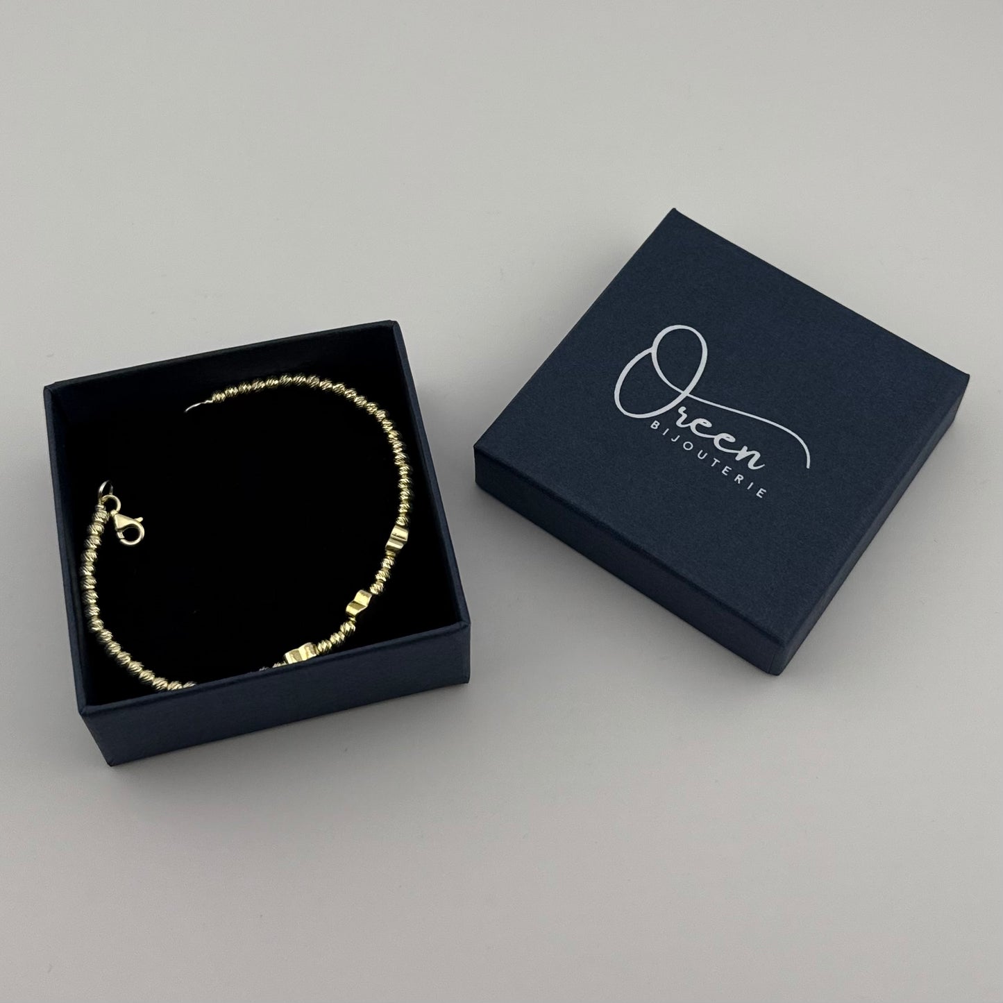 Bracelet cœurs dorés en Argent 925 Oreen