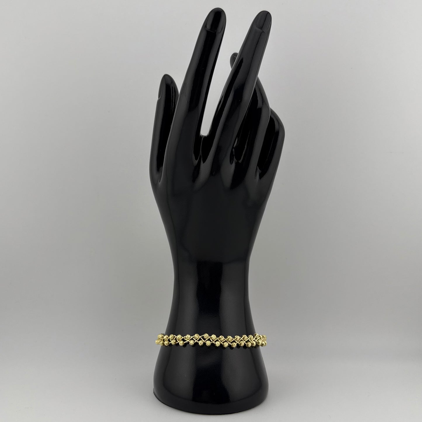 Bracelet éclat tressé en Argent 925 Doré