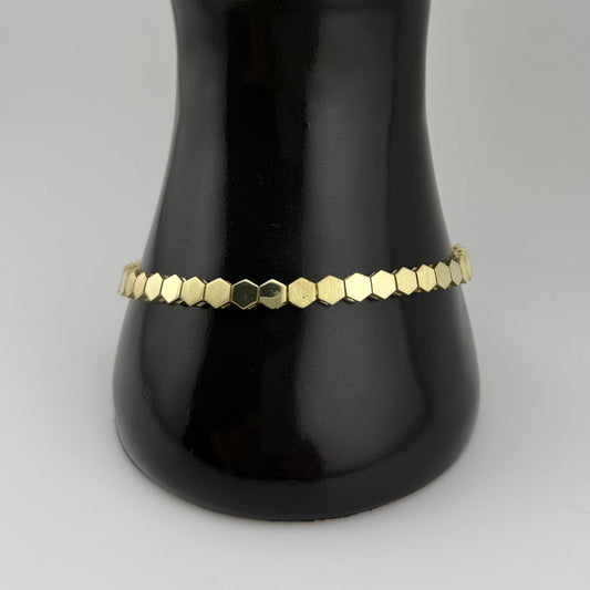 Bracelet hexa géométrique en Argent 925 et Argent Doré Oreen