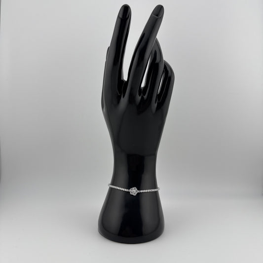 Bracelet rivière en Argent 925 avec fleur de Zircons Oreen