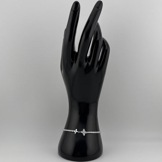 Bracelet élégance florale en Argent 925 et Zircons Oreen