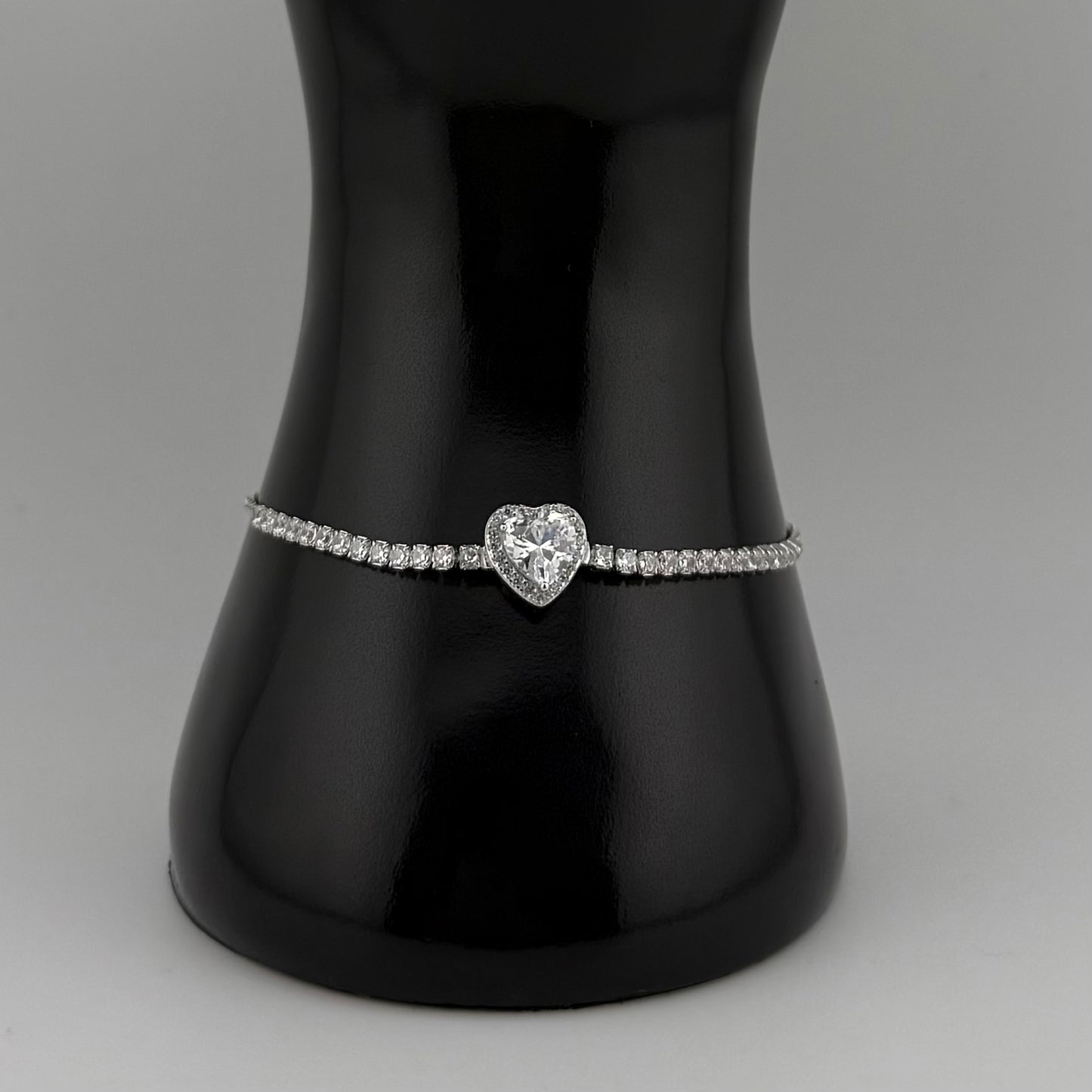 Bracelet cœur scintillant en Argent 925 Zircons