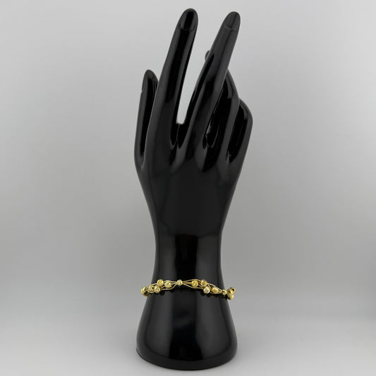 Bracelet scintillant mille facettes en Argent 925 Doré Oreen