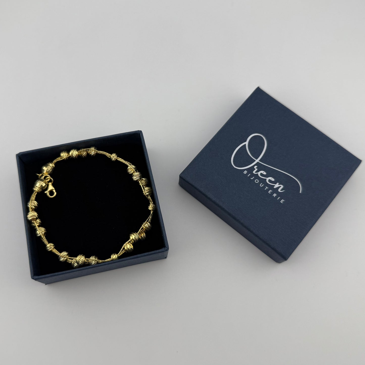 Bracelet scintillant mille facettes en Argent 925 Doré