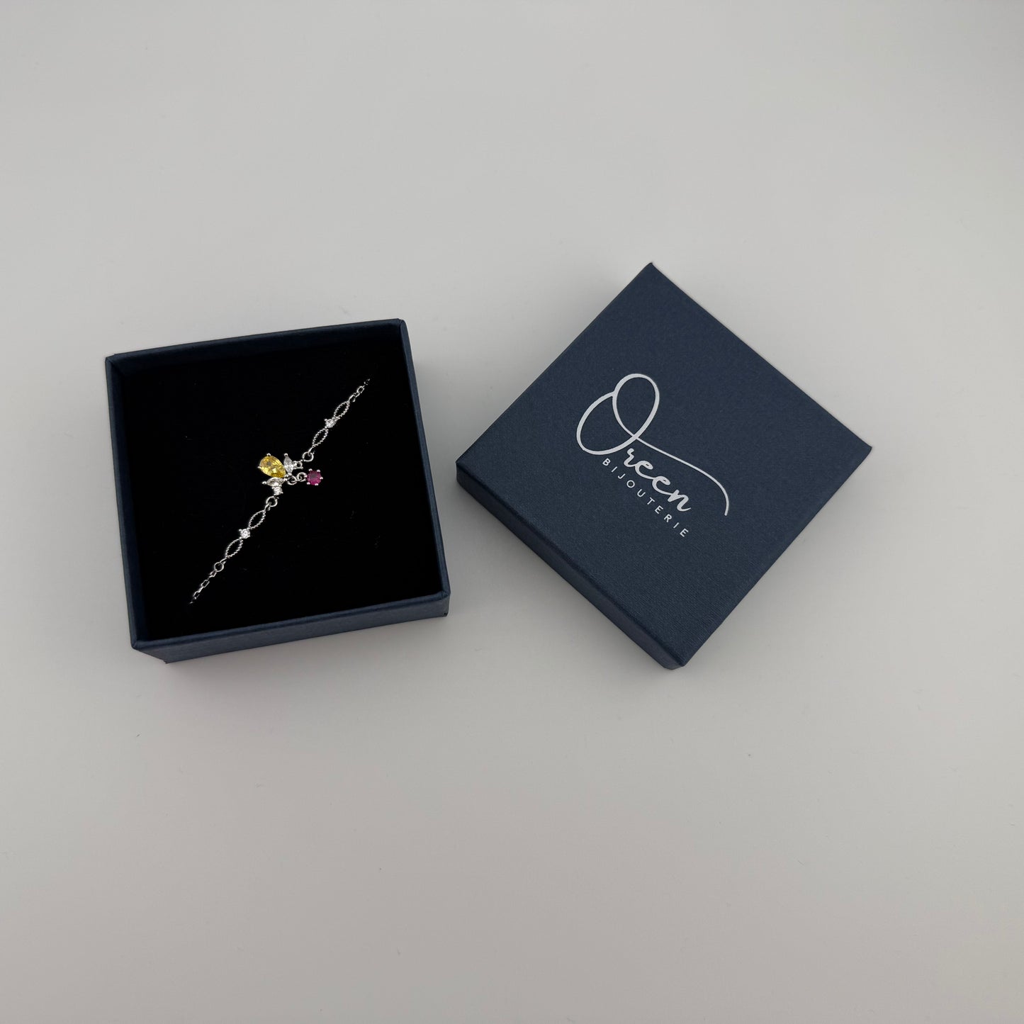 Bracelet pendentif papillon en Argent 925