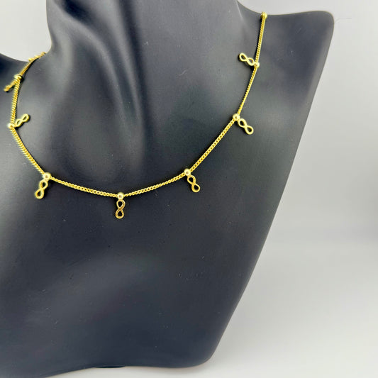 Collier infinité en Argent 925 Dorée Oreen