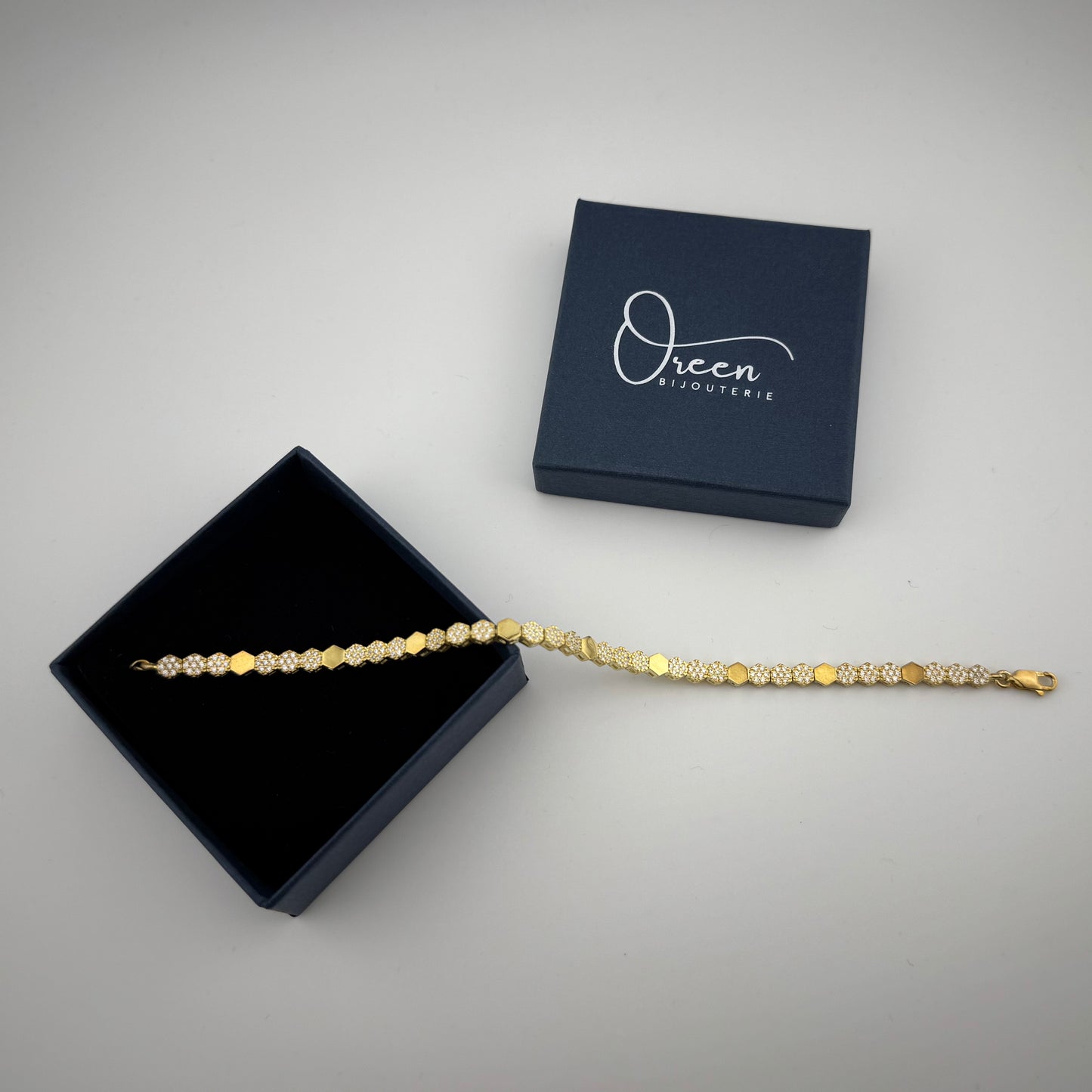 Bracelet en Argent 925 et Argent Dorée Oreen