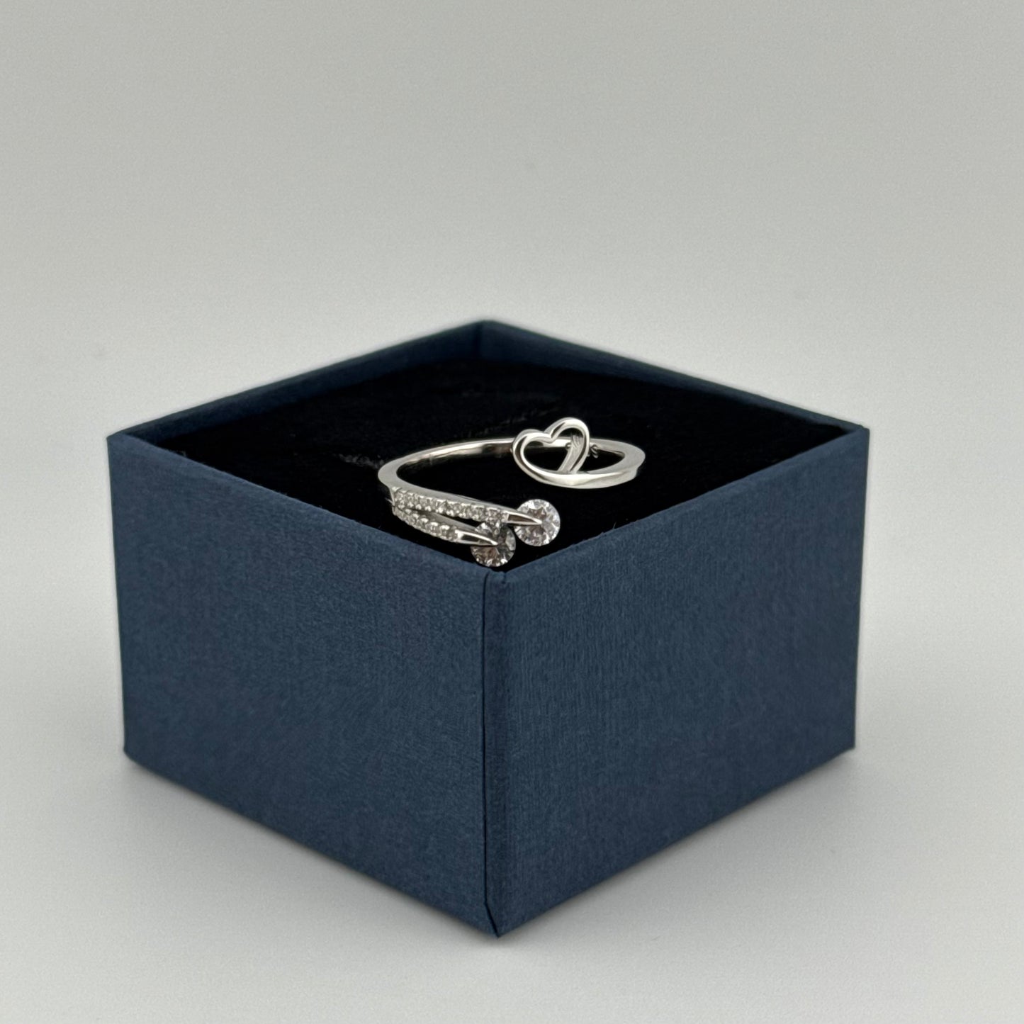 Bague cœur entrelacé en Argent 925