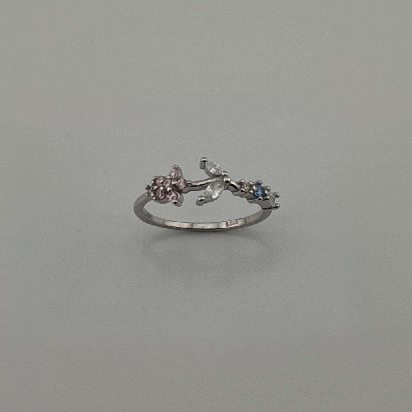 Bague en Argent 925 et Zircons multicolores