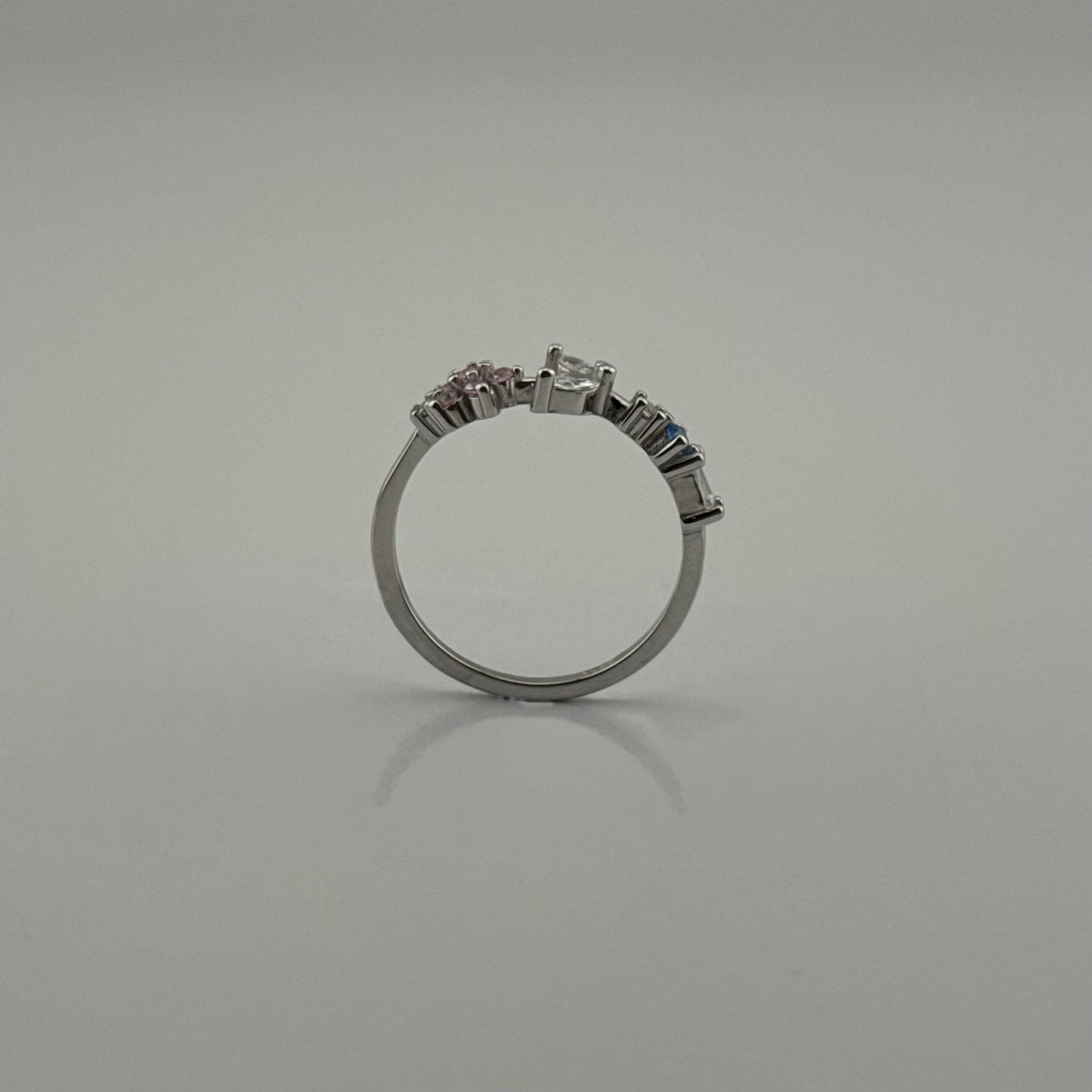 Bague en Argent 925 et Zircons multicolores