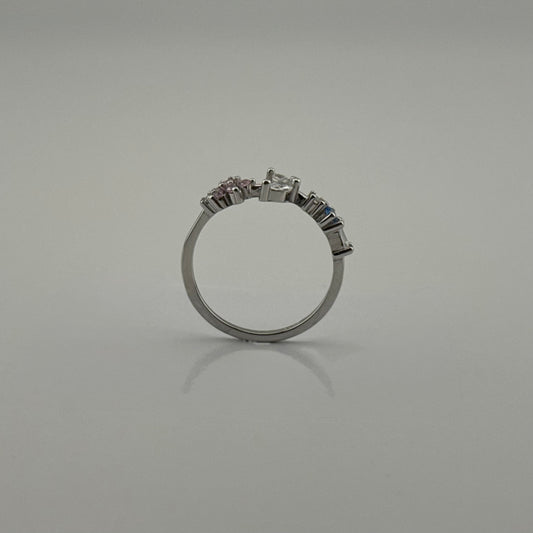 Bague en Argent 925 et Zircons multicolores Oreen