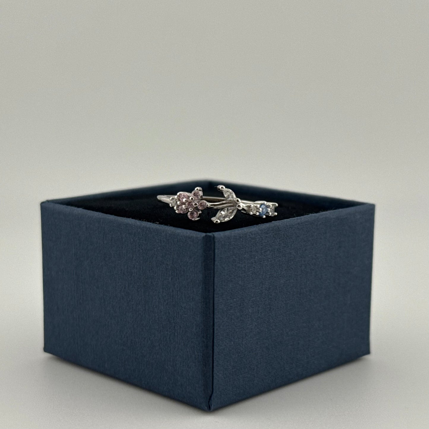 Bague en Argent 925 et Zircons multicolores