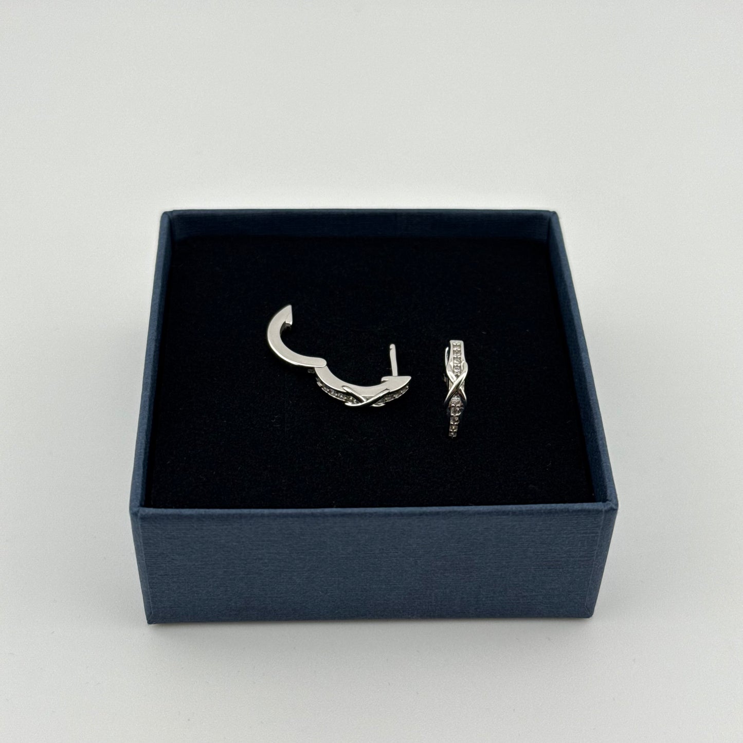 Boucles d'oreilles créoles en Argent 925 & Zirconium
