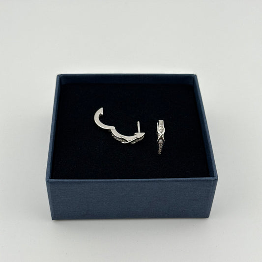 Boucles d'oreilles créoles en Argent 925 & Zirconium Oreen