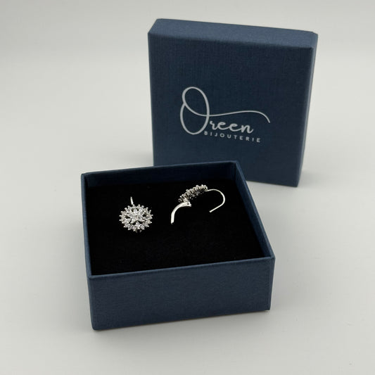 Boucles d'oreilles étoile en Argent 925 & Zirconium Oreen