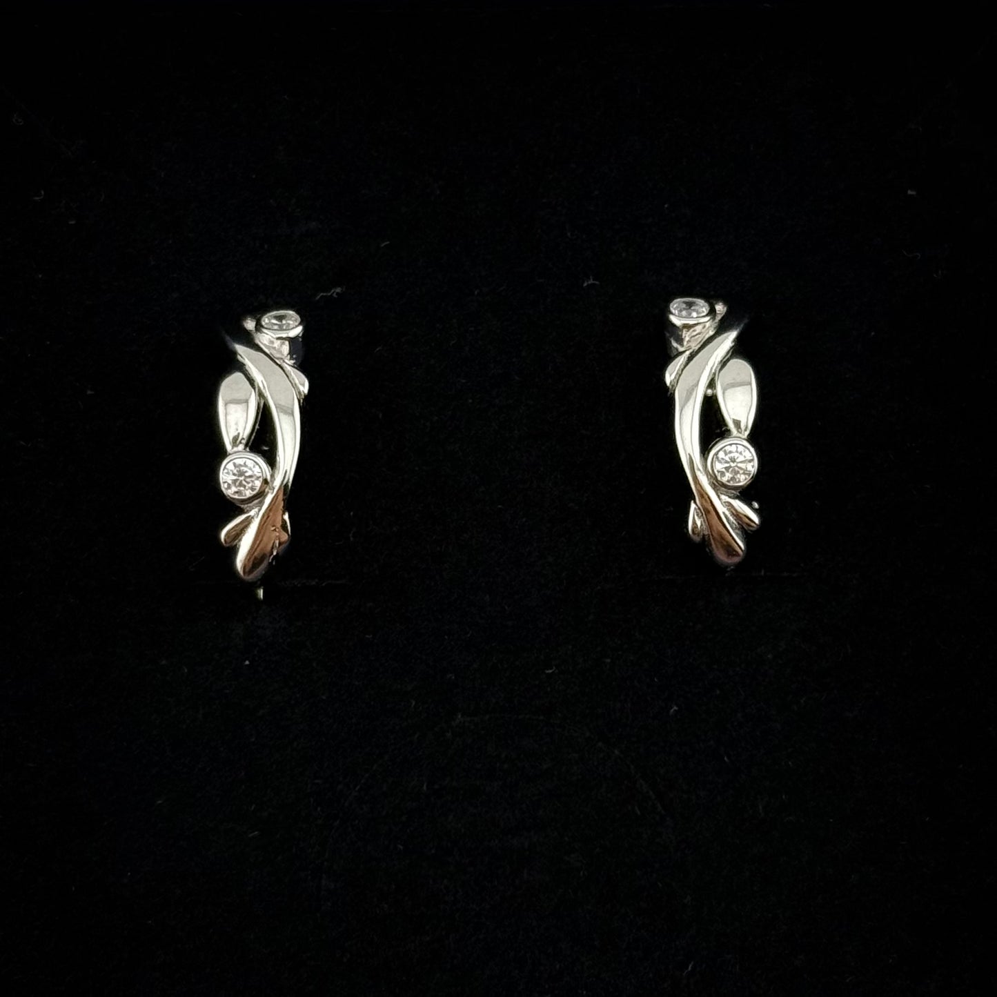 BOUCLES Boucles d'oreilles pendante en Argent 925 & Zirconium