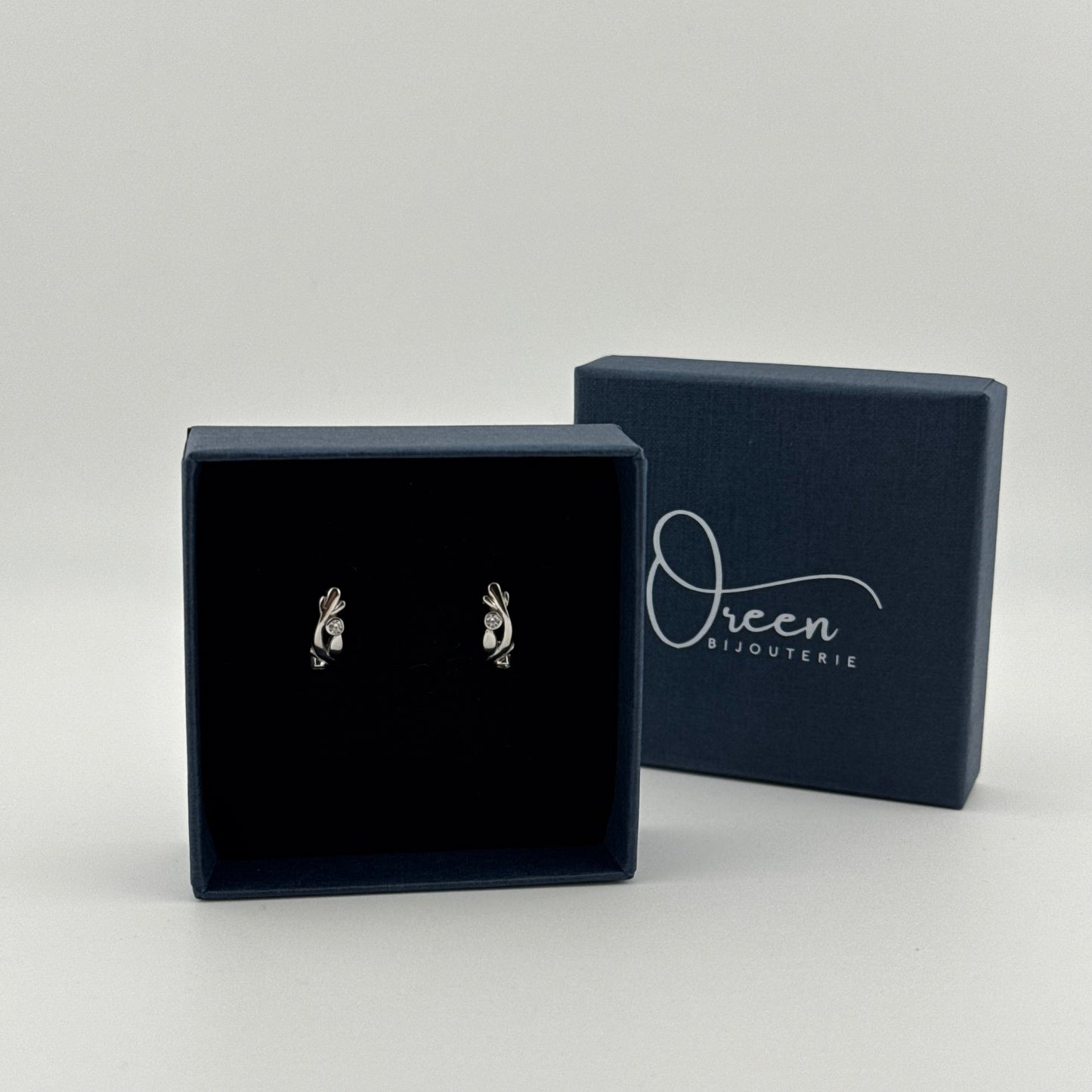 BOUCLES Boucles d'oreilles pendante en Argent 925 & Zirconium