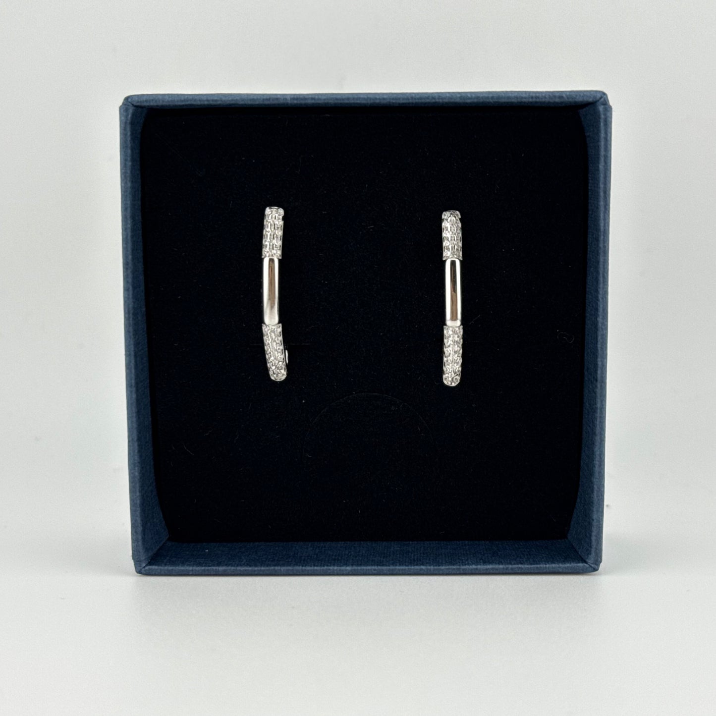 Boucles d'oreilles barres en Argent 925 & Zirconium