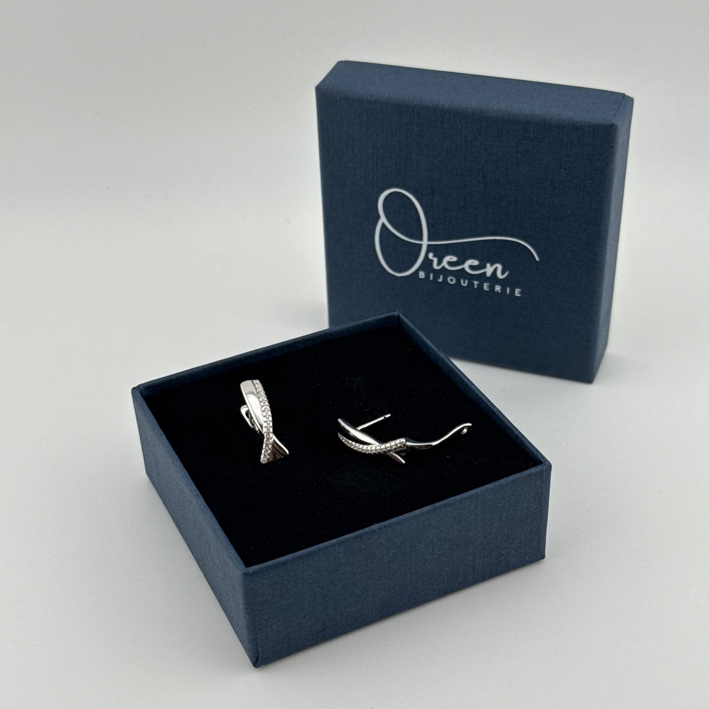 Boucles d'oreilles en Argent 925 & Zirconium