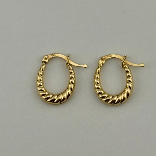 Boucles d'oreilles créoles en Or 750 (18 carats) Oreen