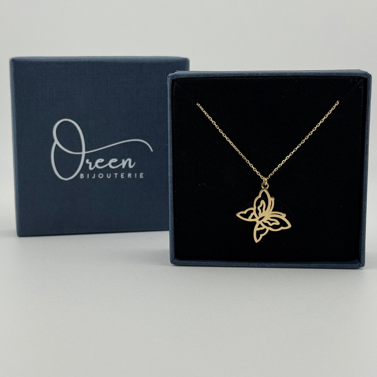Collier pendentif papillon en Or 750 (18 carats) Oreen
