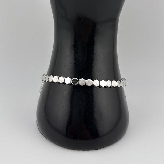 Bracelet hexa géométrique en Argent 925 et Argent Doré