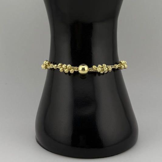 Bracelet éclat texturé en Argent 925 Doré
