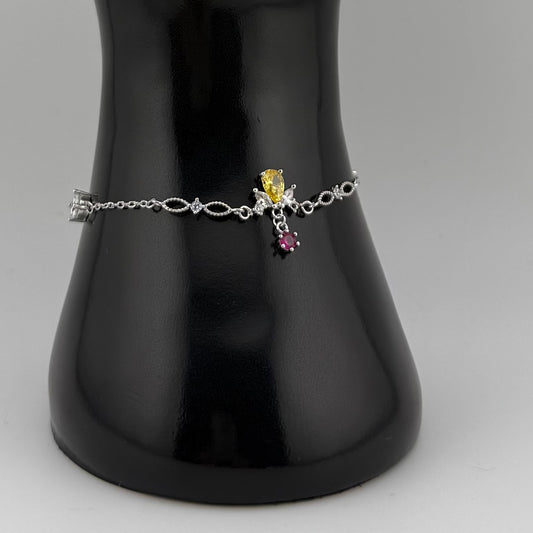 Bracelet pendentif papillon en Argent 925