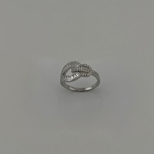 Bague nœud en Argent 925 et Zircons
