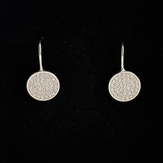 Boucles d'oreilles rondes en Argent 925 & Zirconium