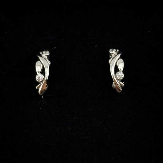 BOUCLES Boucles d'oreilles pendante en Argent 925 & Zirconium