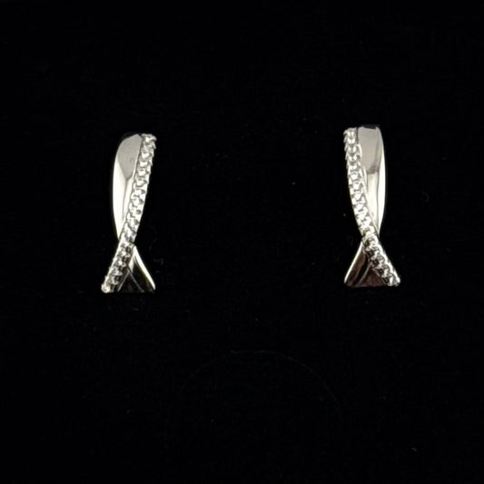 Boucles d'oreilles en Argent 925 & Zirconium