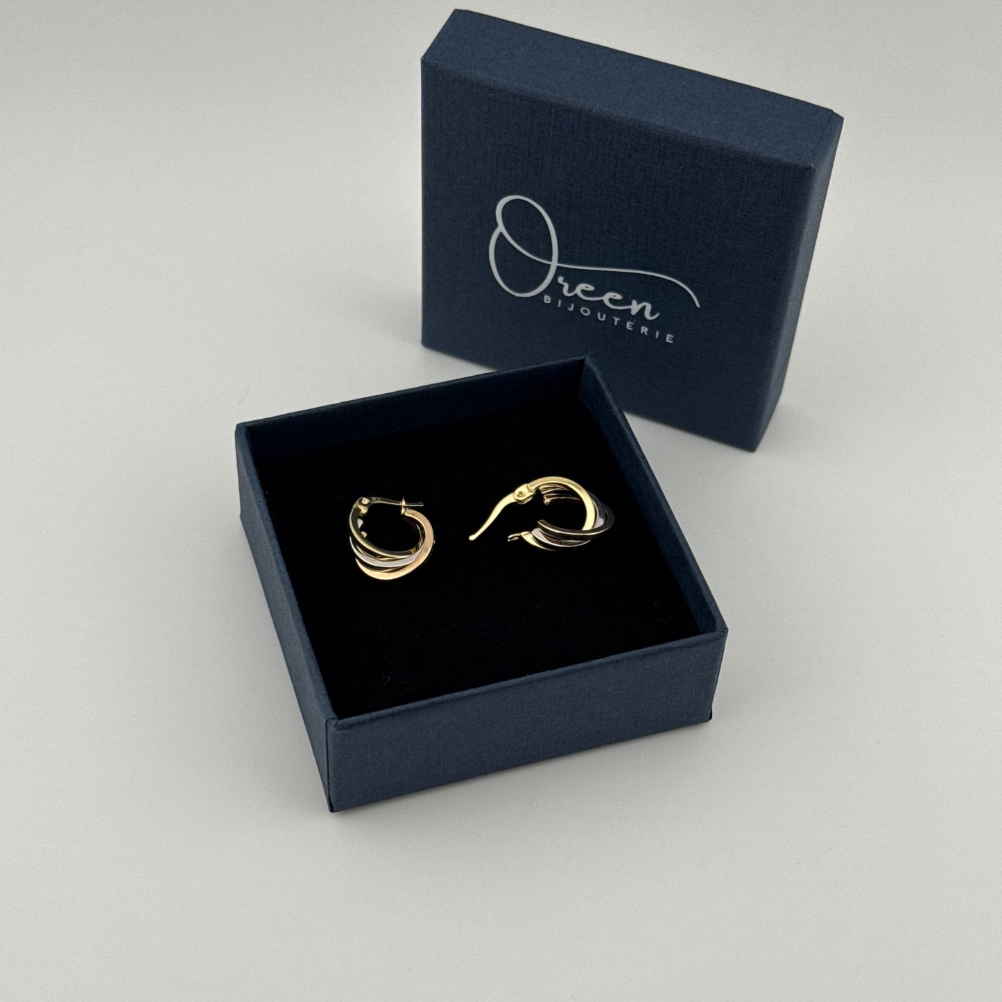 Boucles d'oreilles triple en Or 750 (18 carats)